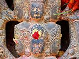 Kathmandu Changu Narayan 10-2 10-Headed Vishnu Stone Statue Close Up